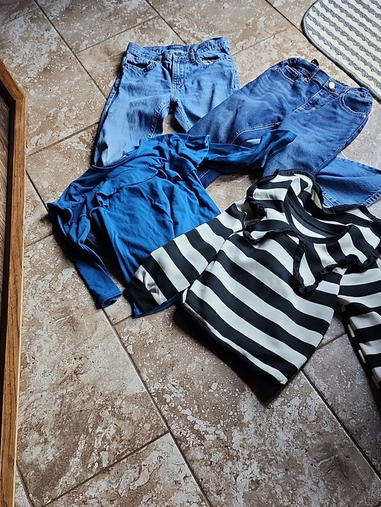 different Other - Kids Blue Denim Jeans and Blue Top Unbranded Blackwhitetop